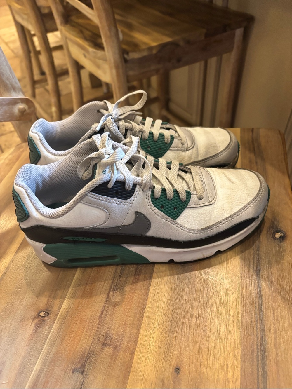 Kids (or women’s)  Athletic Sneakers in White and Teal